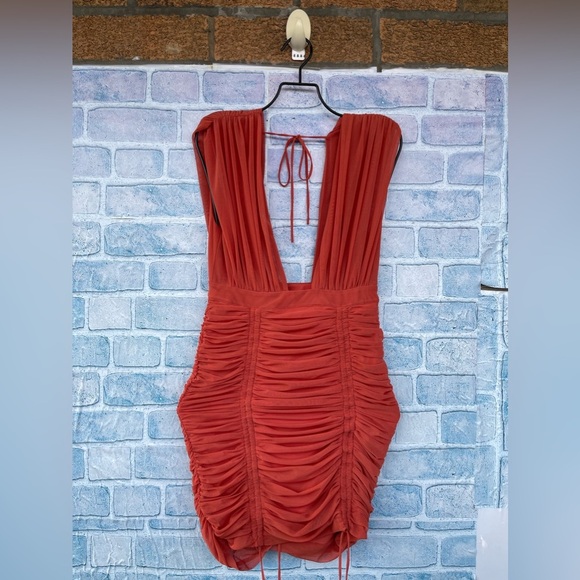 Michael Costello x REVOLVE Coen Mini Dress in Orange size small - Picture 4 of 12